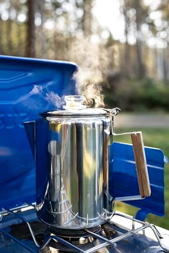 Stansport Stainless Steel Percolator Coffee Pot 9 Cups Percolator Coffee Filters 278-100