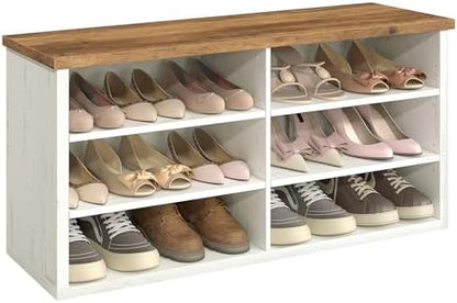 VASAGLE Shoe Bench, Storage Bench, 11.6 x 39.4 x 19.7 Inches