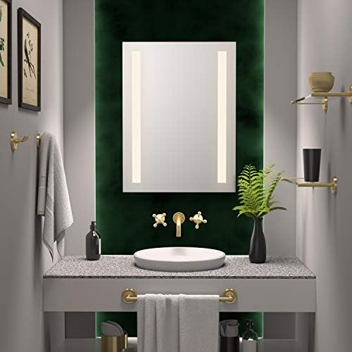 Gatco 5054 Designer II Double Towel Bar, Wall-Mounted Bathroom Towel Holder, 24" Length, Brushed Brass Finish