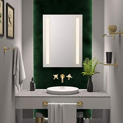 Gatco 5054 Designer II Double Towel Bar, Wall-Mounted Bathroom Towel Holder, 24" Length, Brushed Brass Finish