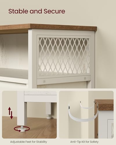 VASAGLE Buffet Cabinet, Coffee Bar with 1 Sliding Barn Door
