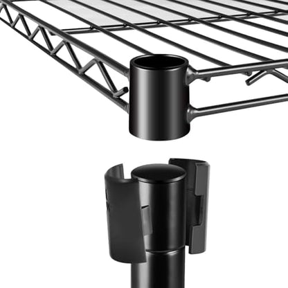 Simple Deluxe Heavy Duty 4-Shelf Storage Shelving Unit, 36" D x 14" W x 55.91" H Steel Organizer Wire Rack 1000Lb Capacity, Black