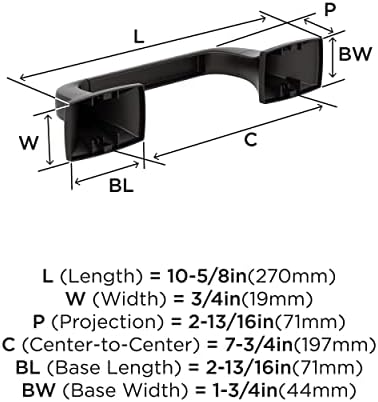 Amerock BH36011ORB | Oil Rubbed Bronze Pivoting Double Post Toilet Paper Holder | 10-5/8 in. (270 mm) Toilet Tissue Holder | Highland Ridge | Bath Tissue Holder | Bathroom Hardware | Bath Accessories