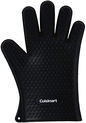 Cuisinart Heat Resistant Silicone Grilling Gloves for Indoor and Outdoor Cooking, Grilling, One Size