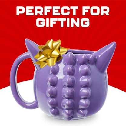 Silver Buffalo Pokémon Gengar, 3D Sculpted Mug, 20oz