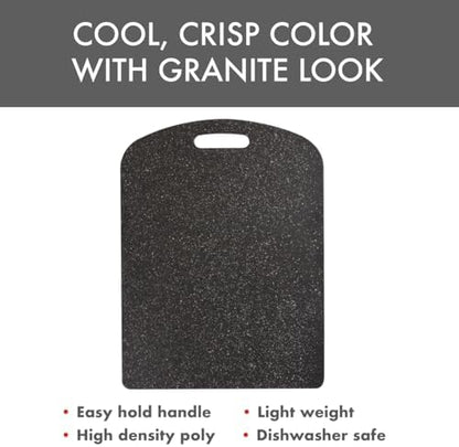 Dexas Decorator House SuperBoard Cutting Board with Rounded Corners, 12 by 16 inches, Heavy Granite