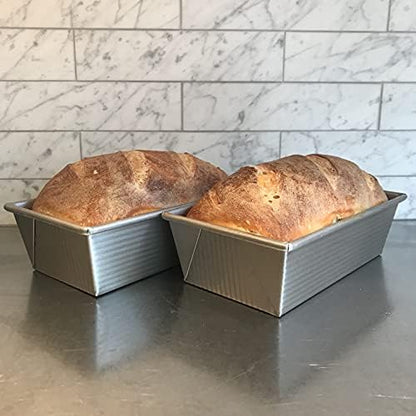 USA Pan Nonstick Standard Bread Loaf Pan, Aluminized Steel, 1 Pound (8.5 x 4.5 x 2.75 Inch) (Pack of 6)