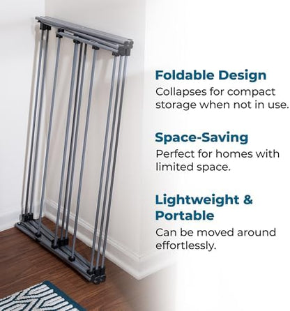Honey-Can-Do Oversized Collapsible Clothes Drying Rack, 35", 50 lb, Grey