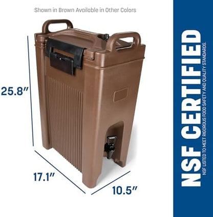 Carlisle FoodService Products Cateraide LD Insulated Beverage Server, Drink Dispenser with Spigot for Commercial or Home Use, 5 Gallon Capacity, 1 Count, Black