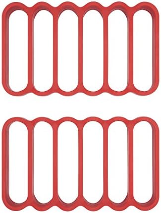 OXO - 11210100 OXO Good Grips Silicone Roasting Racks, 2-Pack,Red,Pack of 2