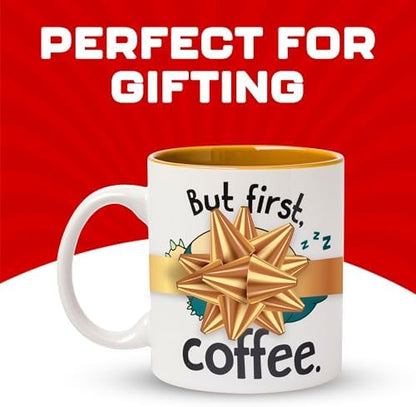 Silver Buffalo Pokémon Snorlax But First Coffee Quote, Ceramic Mug, 20oz