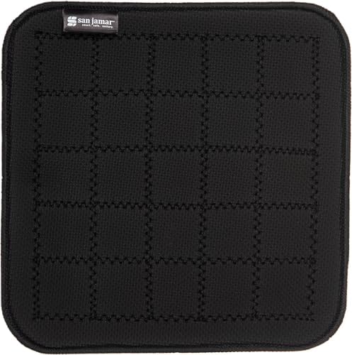 Carlisle FoodService Products UHP1010BK Ultigrip Square Commercial Hot Pad Pan Holder, 10" X 10", Black