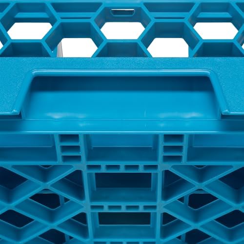 Carlisle FoodService Products RG1614 OptiClean 16 Compartment Glass Rack, 4.45" Compartments, Blue (Pack of 6)
