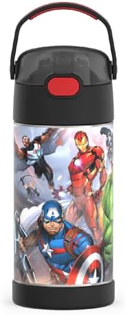 THERMOS FUNTAINER Water Bottle with Straw, 12oz, Avengers