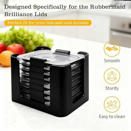 Lid Organizer for Rubbermaid Brilliance,Fits 4.7 & 3.2 Cup,1.3 Cup,0.5 Cup