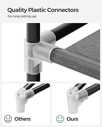 SONGMICS Portable Closet with Cover, 4 Hanging Rods and Shelves