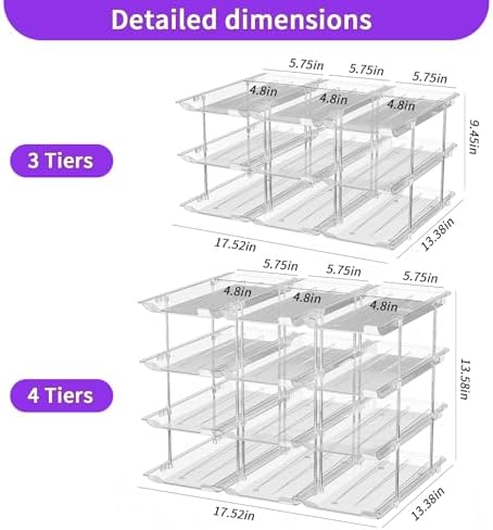 Can Organizer for Pantry, 3-Tier Combinable Can Rack