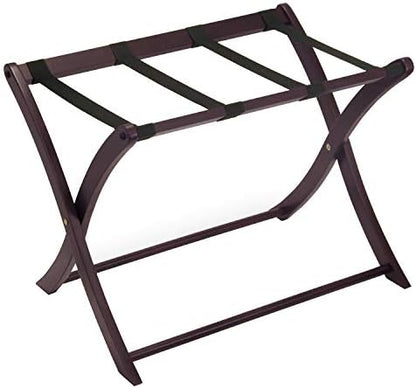 Winsome Scarlett Luggage Rack, for Guest Room, Foldable, No Assembly, Espresso