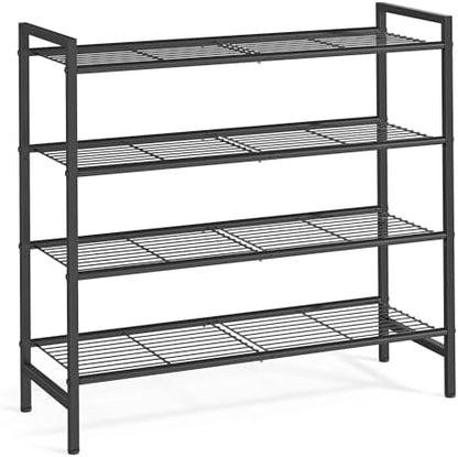 SONGMICS 4-Tier Metal Shoe Rack, Vertical Shelf, Holds up to 20 Pairs