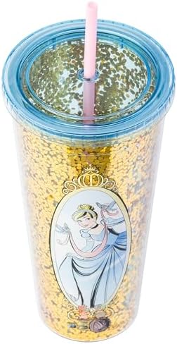 Silver Buffalo Disney Princess Cinderella, Plastic Cold Cup, 32oz