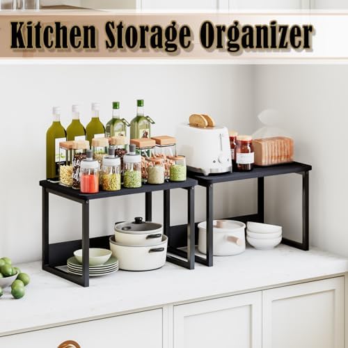 MARTY Countertop Organizer,17.1"x12.4", Cabinet Organizer Microwave Stand
