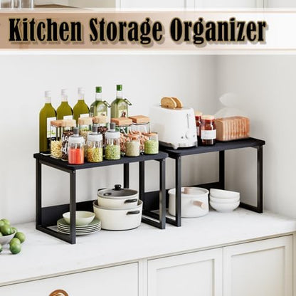 MARTY Countertop Organizer,17.1"x12.4", Cabinet Organizer Microwave Stand