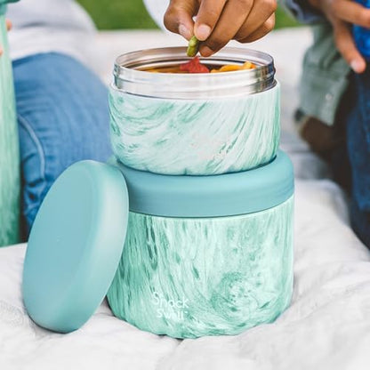 S'well S'nack Stainless Steel Food Container - 10 Oz - Peppermint Tree - Double-Layered Insulated Bowls Keep Food Cold for 10 Hours and Hot for 4 - BPA-Free