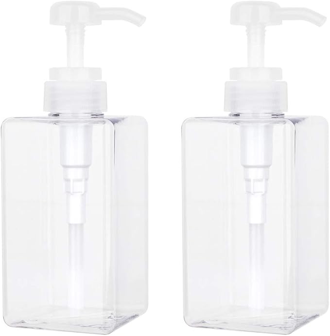 Pump Bottle, Refillable Plastic Empty Lotion Soap Dispenser Liquid Container