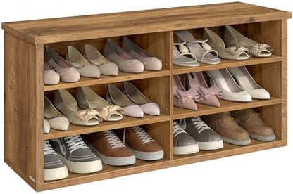 VASAGLE Shoe Bench, Storage Bench, 11.6 x 39.4 x 19.7 Inches