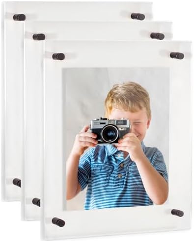 ArtToFrames 20x28 Inch Double Panel Floating Acrylic Picture Frame comes