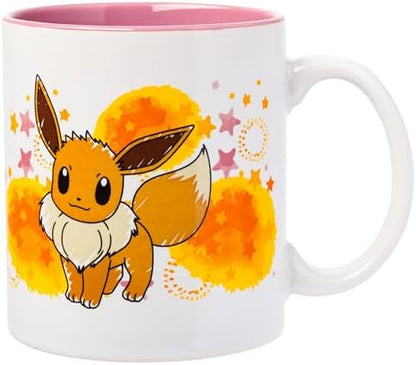Silver Buffalo Pokémon Eevee Star Splatter, Ceramic Mug, 20oz