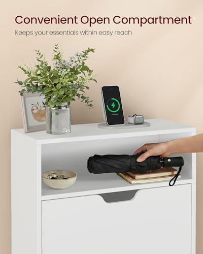 VASAGLE Shoe Cabinet with 3 Flip Drawers, Holds up to 24 Pairs of Shoes