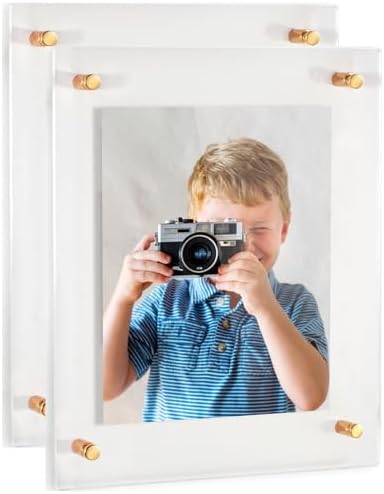 ArtToFrames 11x14 Inch Double Panel Floating Acrylic Picture Frame comes