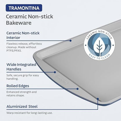 Tramontina Rise 3-Pc Ceramic Non Stick Baking Pans Set