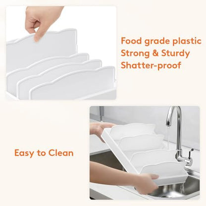 Lifewit Kitchen Cabinet Organizer for Food Contanier Lid with 7 Sections