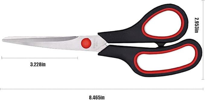Scissors, 8.5 Inch Ultra Sharp Shears, Comfort-Grip Handles Household