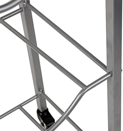 Mind Reader 5 Gallon Water Jug Stand, Water Bottle Holder, Water Cooler, Rack, Wheels, Metal, 16.5"L x 13.75"W x 31"H, Gray