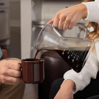 London Sip Glass Pour Over Coffee Carafe Coffee Maker with Reusable Stainless Steel Filter, Ergonomic Handle, and Easy-Pour Spout, 4-Cup (600 mL)