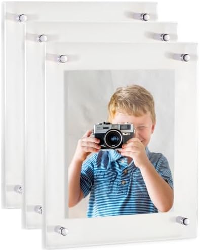 ArtToFrames 16x22 Inch Double Panel Floating Acrylic Picture Frame comes