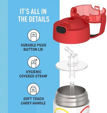 THERMOS FUNTAINER Water Bottle with Straw, 12oz, Pokémon