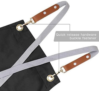 Mignongirl Chef Apron-Cross Back Apron