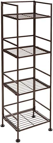 Amazon Basics 4-Tier Iron Towel Shelf Black 11.4"L x 11.8"W x 44.5"H