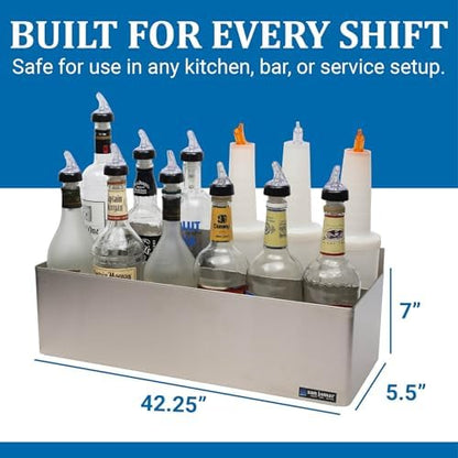San Jamar Speed Rails with 8 Quart Capacity for Kitchen, Bar, And Restaurants, Stainless Steel, 32.25 Inches, Silver