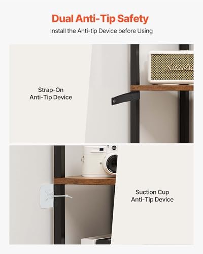 VEVOR 5 Tier Corner Shelf with LED Light, 64" Tall Corner Bookshelf with Storage Shelves for Collectibles, Display Shelf with Multi-Color Lights Controlled Via RC/APP for Bedroom, Living Room, Office