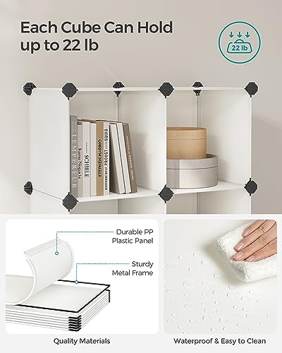 SONGMICS 16 Cube Storage Organizer，Plastic stackable cube shelf