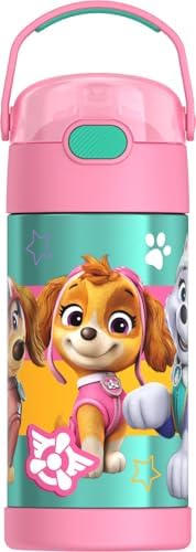 THERMOS FUNTAINER Water Bottle with Straw, Paw Patrol Girl, 12 Ounces (Pack of 6)
