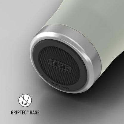 THERMOS Icon Series 24oz Stainless Steel Tumbler with Slide Lock Lid, Leakproof, Fits Cupholder, Dishwasher Safe, Griptec™ Non‑Slip Base, Keeps Drinks Hot 6 Hrs/Cold 22 Hrs, River Rock