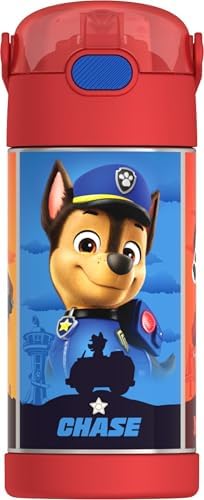 THERMOS FUNTAINER Water Bottle with Straw, 12oz, Paw Patrol