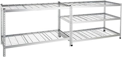 Amazon Basics Heavy Duty 5 Shelf Storage Shelving Unit, High-Grade Aluminum, Shelves, Adjustable Height, 60" x 24" x 78", Silver