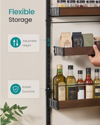 SONGMICS 6-Tier Over the Door Pantry Organizer, Adjustable Spice Rack
